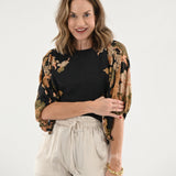 FLORAL ESTATE DOLMAN SLEEVE BLOUSE
