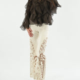 DELICATE DREAMS LONG SLEEVE RUFFLE BLOUSE