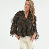 CAUGHT YOUR ATTENTION HIGH RISE LACE WIDE LEG PANTS
