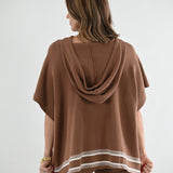 RUNNING ERRANDS HOODED SWEATER TOP - OLIVE OR MOCHA