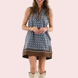 CATCHING FALL FEELS FLORAL SHIFT DRESS