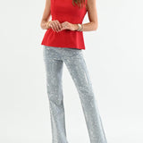 APRICOT SWIFTY STRAIGHT RHINESTONE JEANS