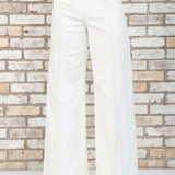 SEEMS FITTING OFF WHITE FLARE JEANS