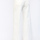 SEEMS FITTING OFF WHITE FLARE JEANS