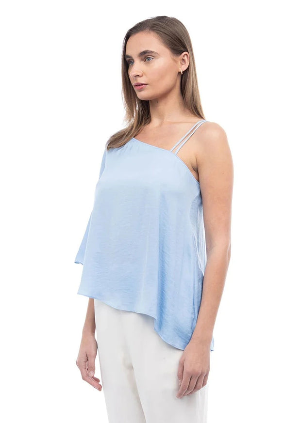 THIS IS THE ONE SHOULDER TOP BLUE