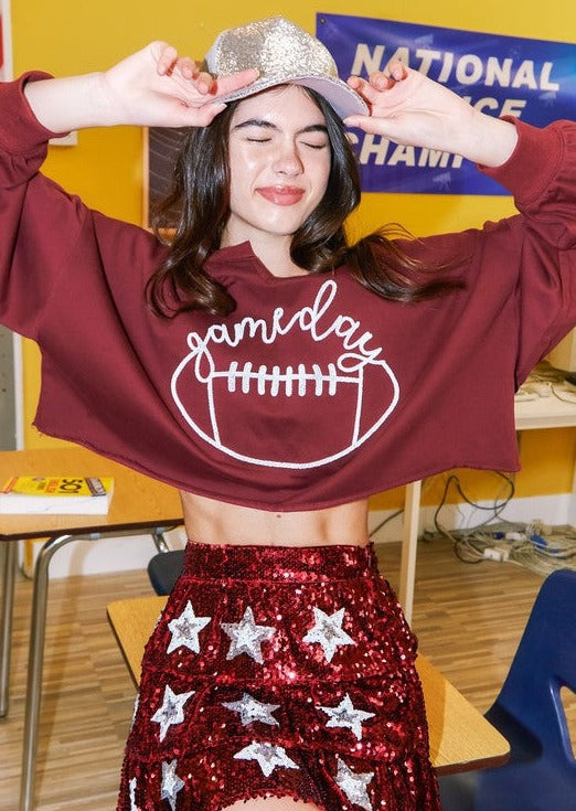 GAMEDAY FOOTBALL PATCH SWEATSHIRT
