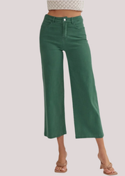 LET'S STAY IN HUNTER GREEN DENIM PANT