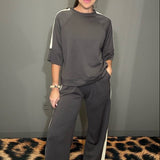 GIRL ON THE GO CHARCOAL PANTS