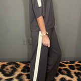 GIRL ON THE GO CHARCOAL PANTS