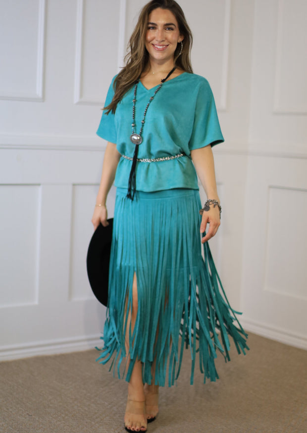 OH SO TRACIE:  AUSTYN FRINGE SKIRT - ASSORTED COLORS
