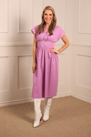 EFFORTLESSLY LOVELY LILAC MIDI DRESS