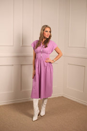 EFFORTLESSLY LOVELY LILAC MIDI DRESS