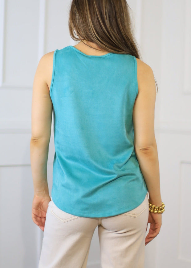 OH SO TRACIE:  MICHELLE SUEDE TANK TOP - ASSORTED COLORS