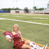 SIDELINE CHIC MAROON STRAPLESS DRESS