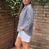 PURE PEACE STRIPE COTTON TOP