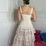 EVERYDAY ICON CROSS STITCH TIERED MAXI DRESS