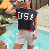 HEARTLAND USA KNIT SWEATER TOP
