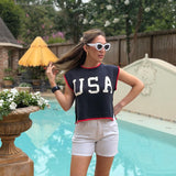 HEARTLAND USA KNIT SWEATER TOP