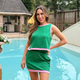 OWN THE COURT SLEEVELESS KNIT TOP - PINK, GREEN OR BLUE