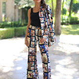 ONLINE EXCLUSIVE:  RODEO BOUND WESTERN COWBOY GRAPHIC PRINT BLAZER