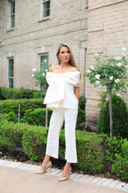 SWEET STATEMENT BOW OFF THE SHOULDER BLOUSE