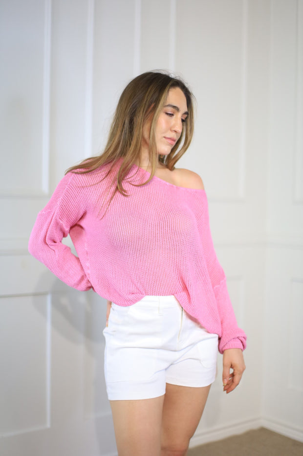 SWEETEST LOVE WOVEN SWEATER - ASSORTED COLORS