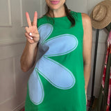 FLOWER PICKING SLEEVELESS MINI DRESS