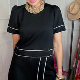 STREET STYLE BLACK CONTRAST SKORT