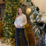 LOVE NOTES EMBROIDERED BUTTON UP IN WHITE