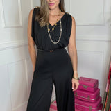 CAPRI NIGHTS BLACK JUMPSUIT