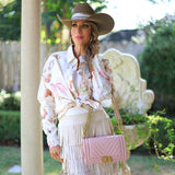 ONLINE EXCLUSIVE:  WILD WEST DREAMERS CREAM BLUSH RODEO BLOUSE