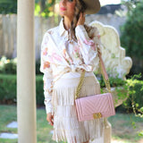 ONLINE EXCLUSIVE:  WILD WEST DREAMERS CREAM BLUSH RODEO BLOUSE