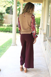 SEASON OF BLOOMS MIXED MEDIA BLOUSE