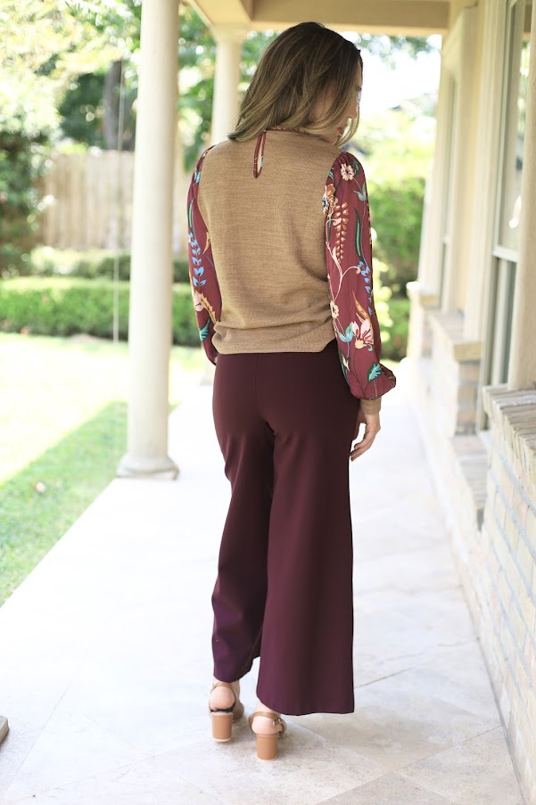 SEASON OF BLOOMS MIXED MEDIA BLOUSE