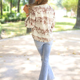 LET'S GO GIRLS COWBOY PRINT BLOUSE