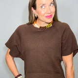 LATTE LOVER SHORT SLEEVE SWEATER