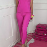 ALWAYS ON THE GO MAGENTA PANTS