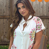 SWEET TALK AND SUNSHINE EMBROIDERED DRESS