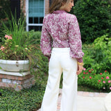 PAISLEY MOMENTS MAUVE EMBROIDERED TOP
