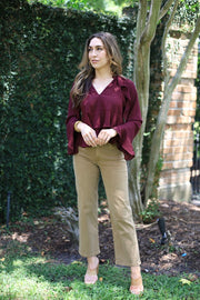 PATH TO GREATNESS WINE RUFFLE TOP