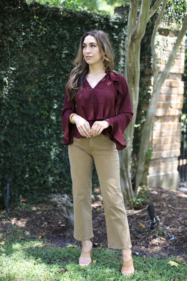 PATH TO GREATNESS WINE RUFFLE TOP