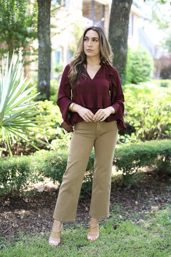 PATH TO GREATNESS WINE RUFFLE TOP