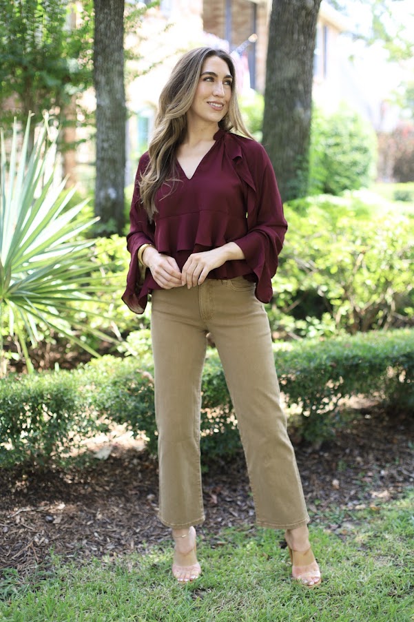 PATH TO GREATNESS WINE RUFFLE TOP