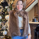 WEEKEND IN PARIS FAUX FUR VEST