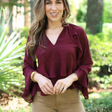 PATH TO GREATNESS WINE RUFFLE TOP