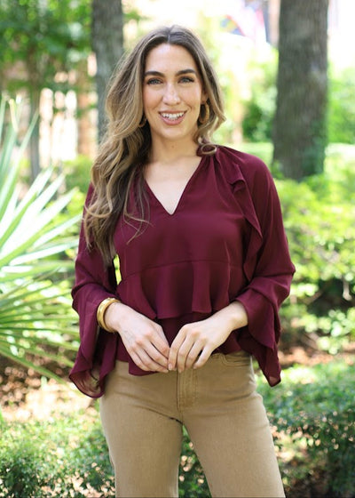 PATH TO GREATNESS WINE RUFFLE TOP