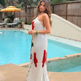 PROMISE IN BLOOM FLORAL PLEATED MAXI DRESS