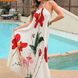 PROMISE IN BLOOM FLORAL PLEATED MAXI DRESS