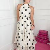 DARLING DOTS POLKA DOT HALTER DRESS