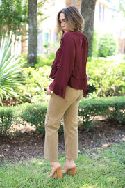 PATH TO GREATNESS WINE RUFFLE TOP